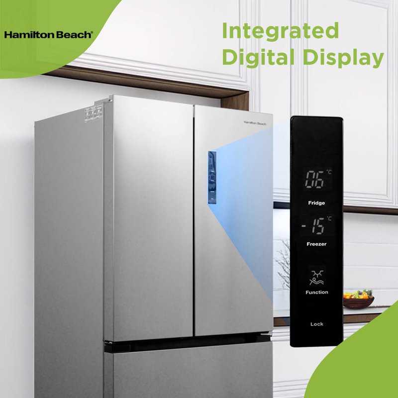 Hamilton Beach Digital Temperature Control Refrigerator Platinum Silver
