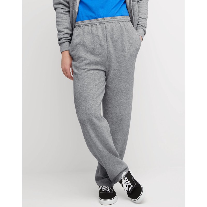 Hanes EcoSmart Men's Fleece Sweatpants with Pockets 30.5" Light Steel 2XL