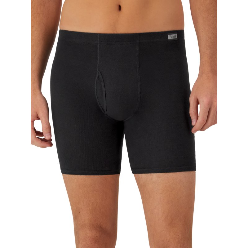 Hanes Men's Super Value Pack Covered Waistband Boxer Briefs 10 Pack