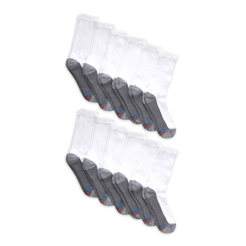 Hanes Men's X-Temp Cushioned with Arch & Vent Crew Socks 12 Pack