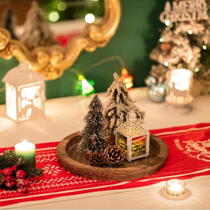 Hanobe Decorative Candle Tray Decor: Round Wooden Trays For Decor Farmhouse Coffee Table Tray Decor Centerpiece