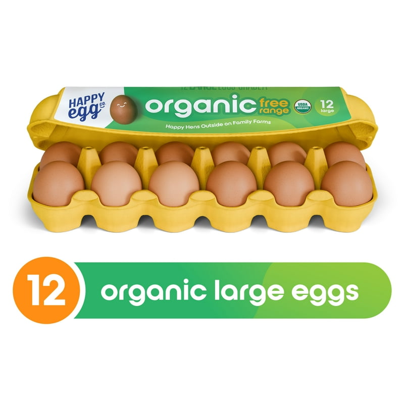 Happy Egg Co. Organic Free-Range Large Brown Eggs 12 Count (Dozen) Happy Egg Co. Organic Free-Range Large Brown Eggs 12 Count (Dozen)