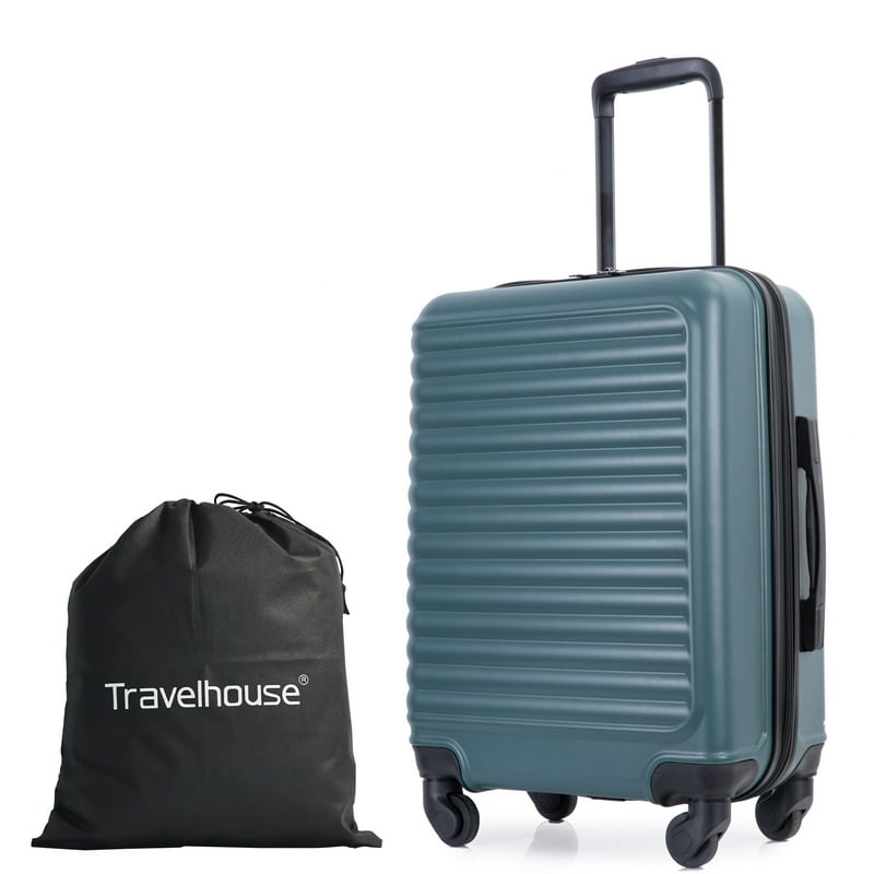 Hardshell Carry On Luggage 20" Lightweight Hardside Suitcase With Spinner Wheels.(Green)