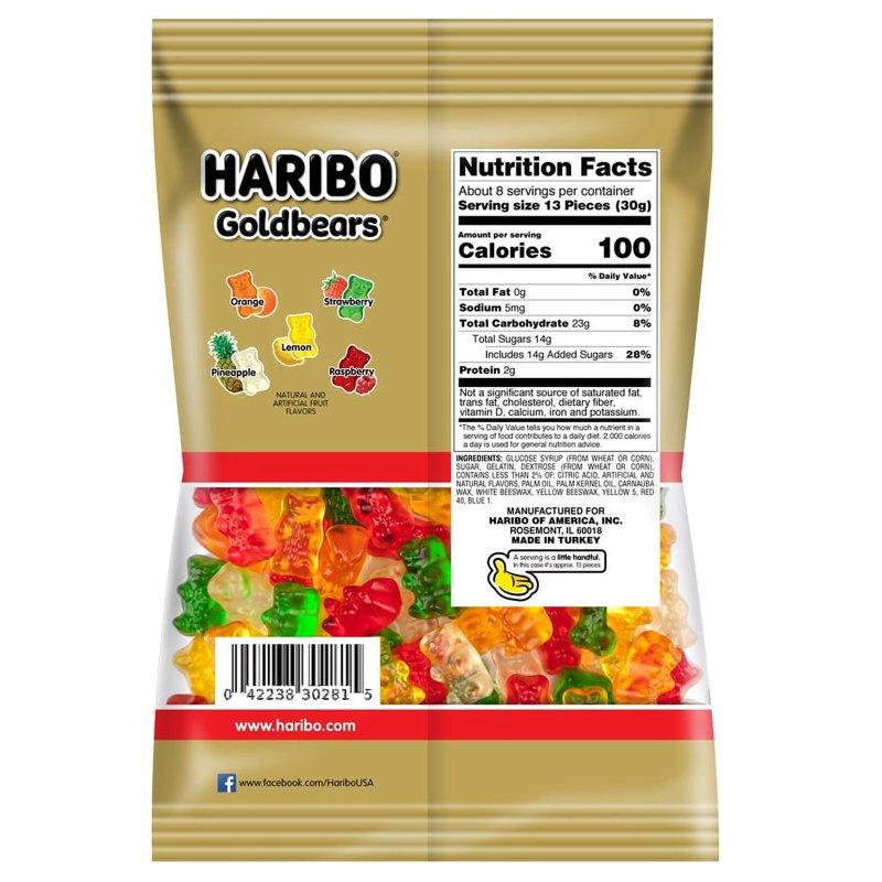 HARIBO Goldbears Gummy Bears Original Assorted Fruit Flavor Candy Gummies 8 Oz Share Size Bag
