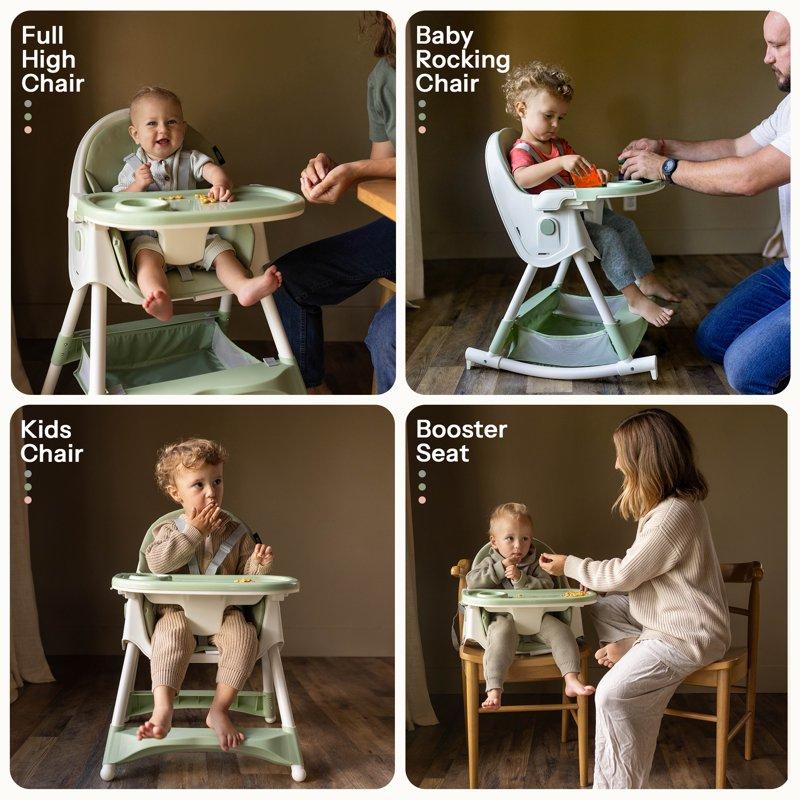 HARPPA 4-in-1 Convertible High Chair For Babies And Toddlers Green