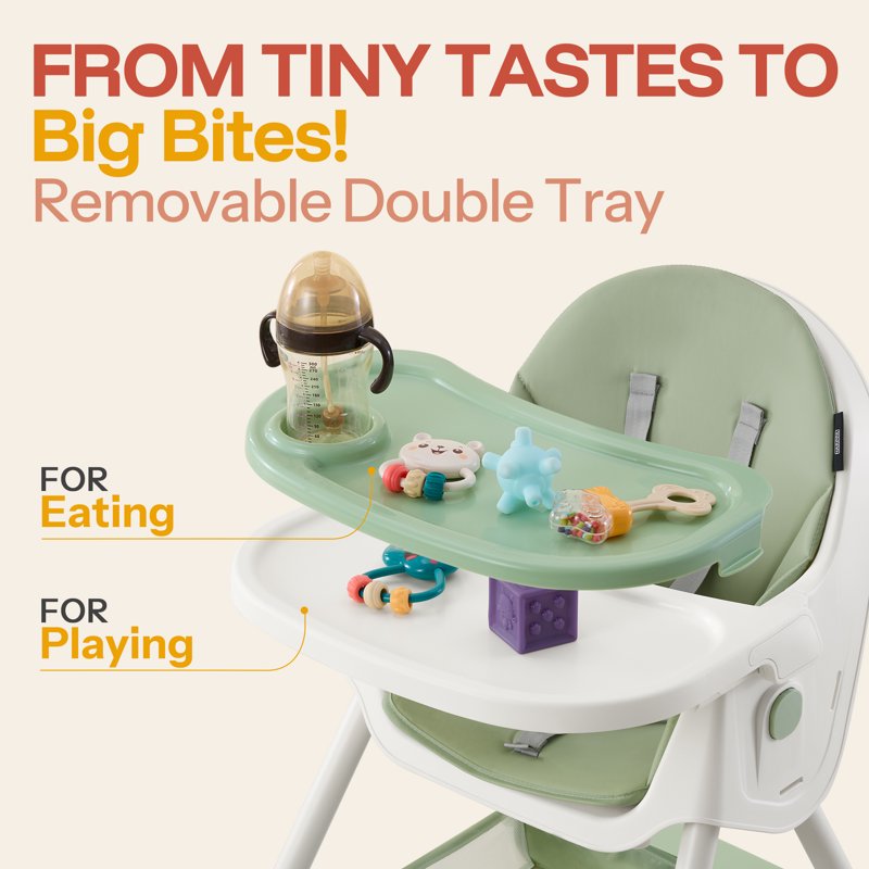 HARPPA 4-in-1 Convertible High Chair For Babies And Toddlers Green