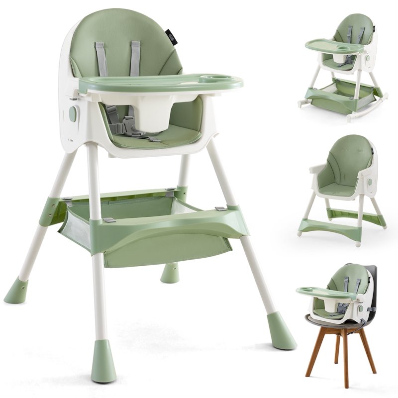 HARPPA 4-in-1 Convertible High Chair for Babies and Toddlers Green