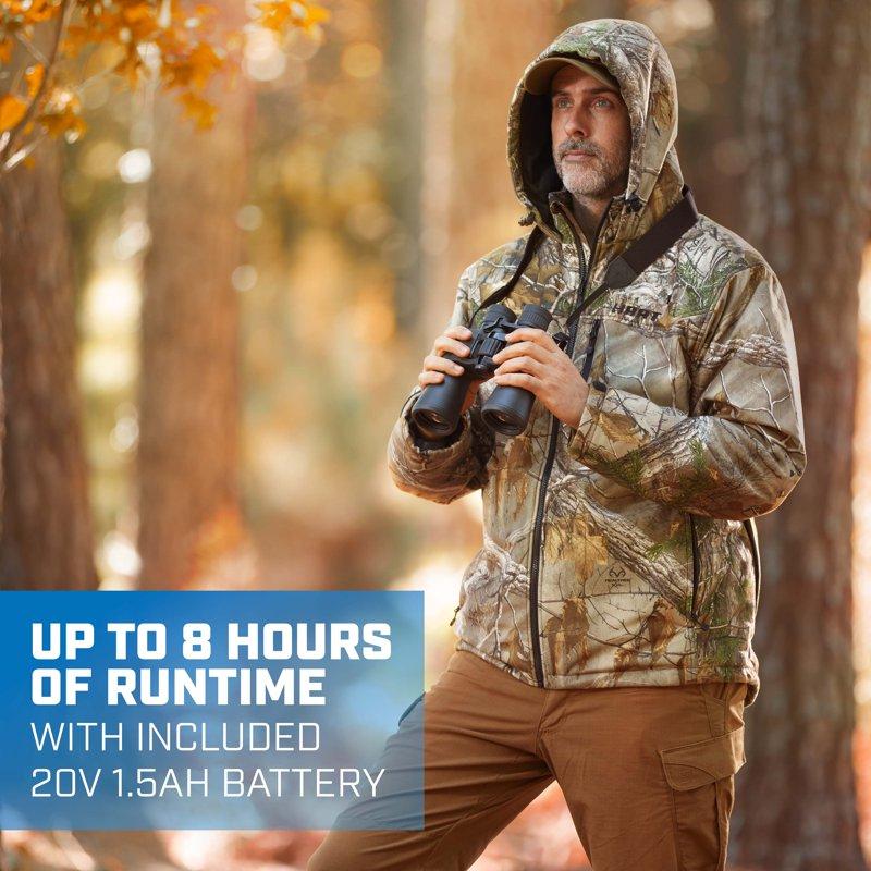 HART 20-Volt Heated Jacket Kit Realtree Xtra Camouflage Male Medium (1) 1.5Ah Lithium-Ion Battery