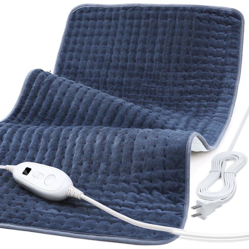 Heating Pad for Back Relief Sable 33" X 17" XXX-Large Heating Pads for Cramps Electric Heating Pad Xl with 6 Fast Heating Settings Moist Dry Heat Options Auto-Off Machine Washable