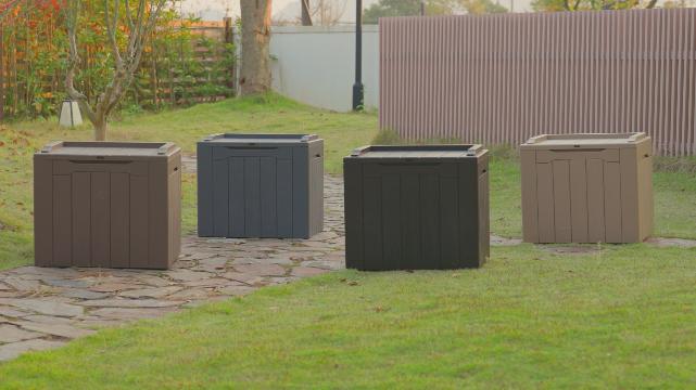 Homall 31 Gallon Outdoor Deck Box In Resin With Seat Black