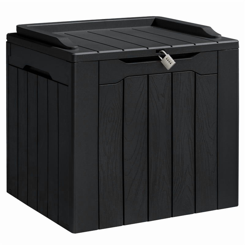 Homall 31 Gallon Outdoor Deck Box In Resin with Seat Black