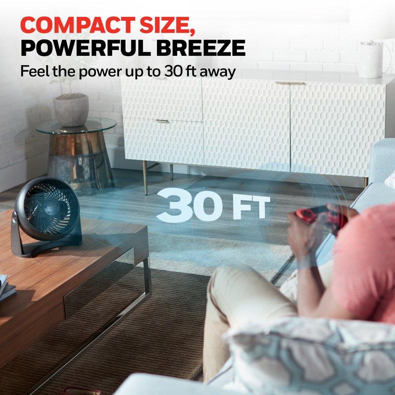 Honeywell 10” Black Turbo Force Power Table Fan 30ft. Air Circulation Power 3 Speed 90° Pivot HPF820BWM