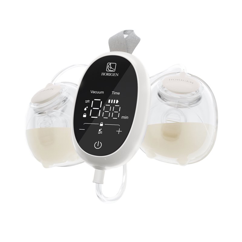 Horigen D6 Milk White Electric Hands Free Breast Pump Wearable Lower Noise Breastfeeding Strong Suction 180ml/6oz