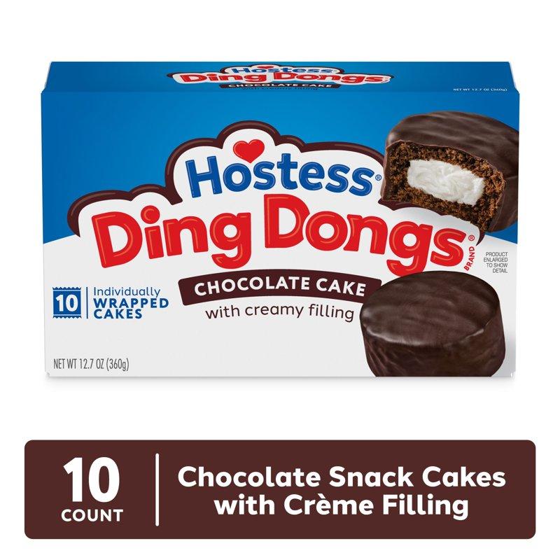 Hostess Ding Dongs Snack Cakes Chocolate Flavor 12.7 Oz Box (10 Ct.)