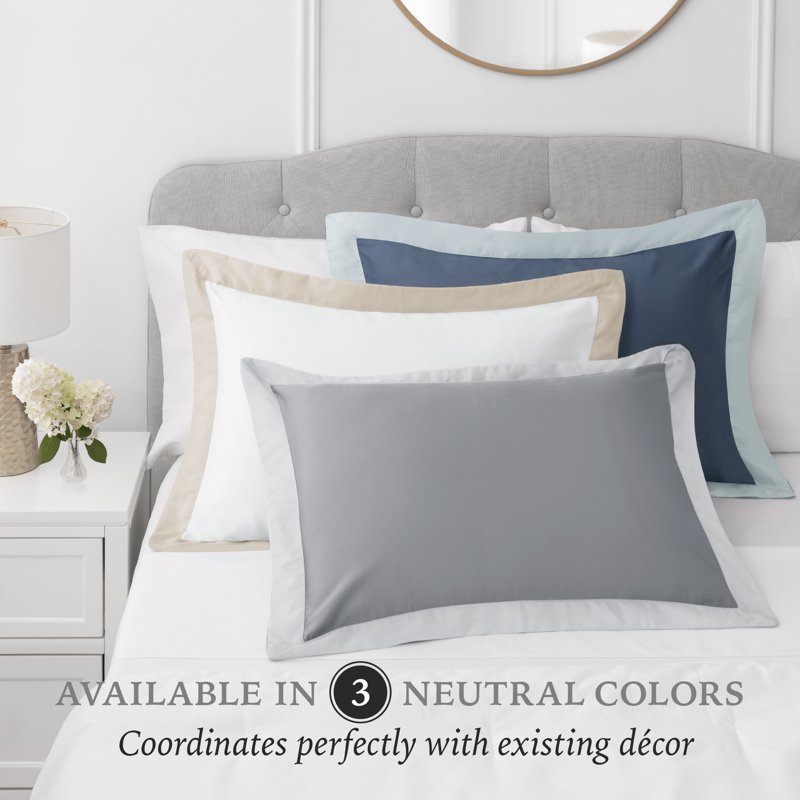 Hotel Style 3-Piece Grey/Silver Egyptian Cotton-Rich Blend Luxury Comforter Set Full/Queen