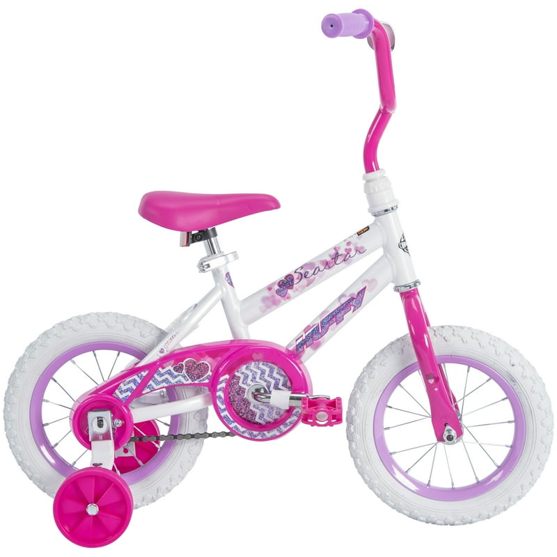 Huffy 12" Sea Star Kids' Bike Fits Riders 37" - 42" Pink Child Girls