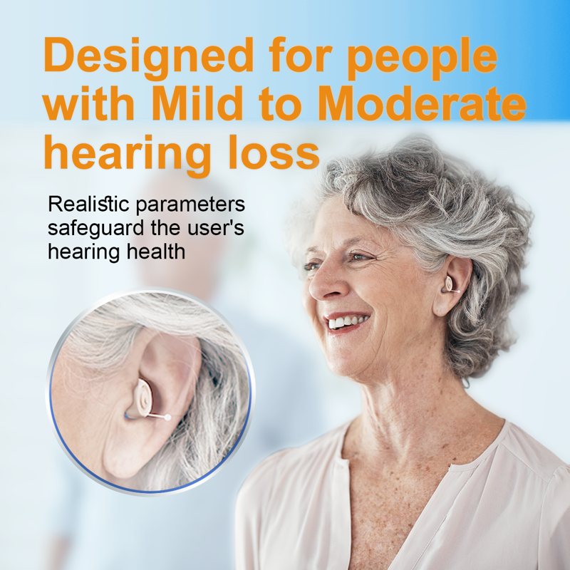 Iadr Hearing Aids For Seniors Rechargeable With Noise Cancelling Adults Hearing Amplifiers For Hearing Loss Hearing Amplifiers With Magnetic Charging Case Beige(A49)