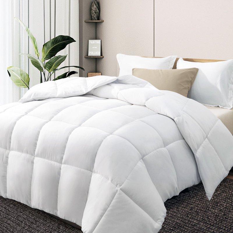 IGI Full/Queen Comforter White All Season Hotel Down Alternative Duvet Insert Adult Unisex 88x92in