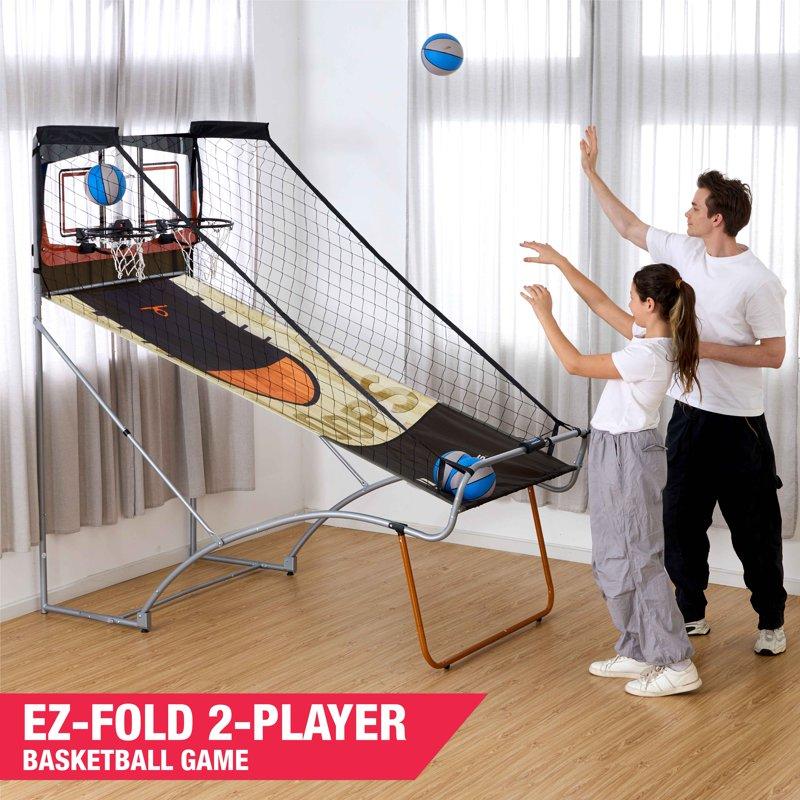 Indoor Arcade Basketball Game 2 Player Dual Shot With Shatterproof Backboard And LED Electronic Scoring By MD Sports