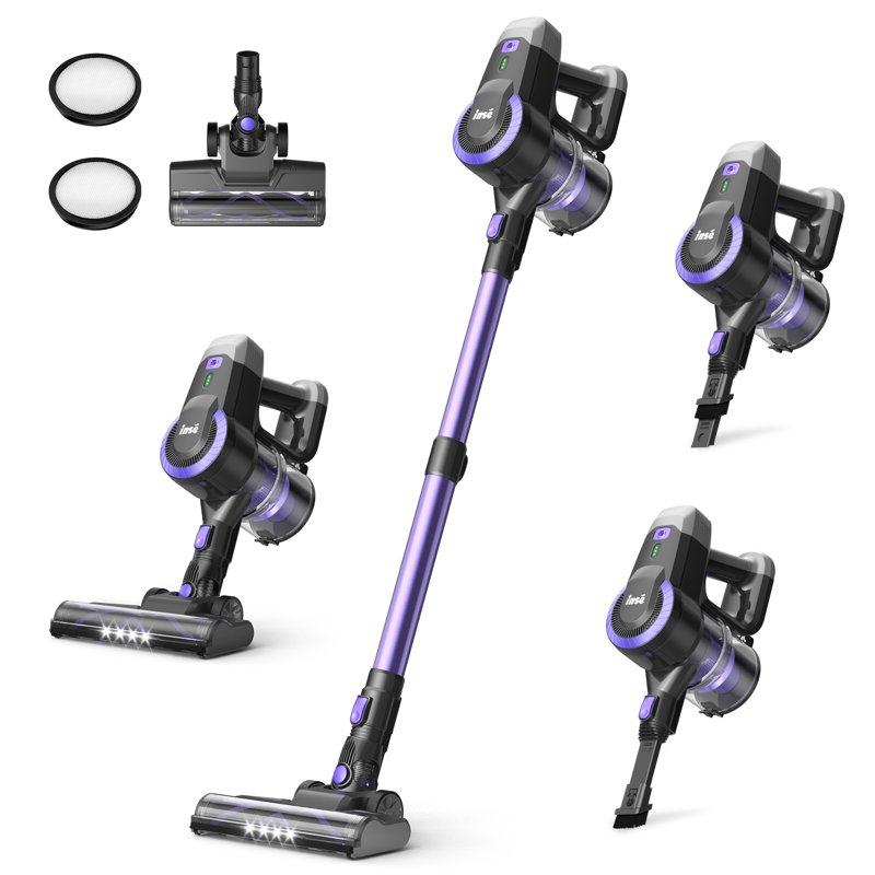 INSE Lightweight Cordless Stick Vacuum Cleaner for Carpet Hardwood Floor Pet Hair