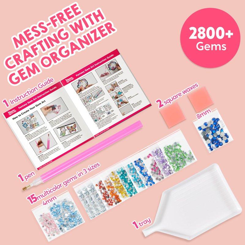 Joyfy 16 Projects Big Gem Art 5D Gem Painting Activities Kits For Kids Diamond Arts And Crafts Gift For Girls 6-12