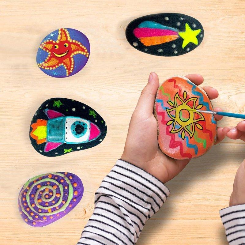 Joyfy Glow In The Dark Rock Painting Arts And Crafts Kit Creative Fun For Kids Ages 6+
