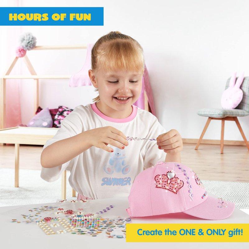 Joyfy Pink Baseball Cap Art Set Arts And Crafts For Kids Ages 8-12 Birthday Toys Gifts For Girls Art Supplies