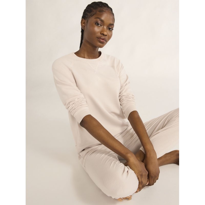 Joyspun Women's And Women’s Plus French Terry Sweatshirt And Joggers Set 2-Piece Sizes XS To 3X