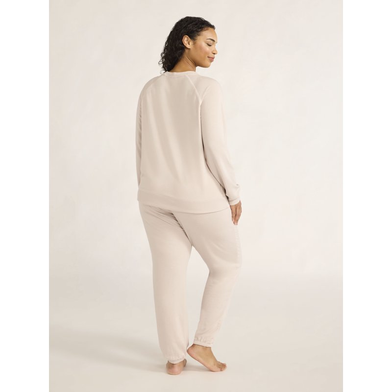 Joyspun Women's And Women’s Plus French Terry Sweatshirt And Joggers Set 2-Piece Sizes XS To 3X