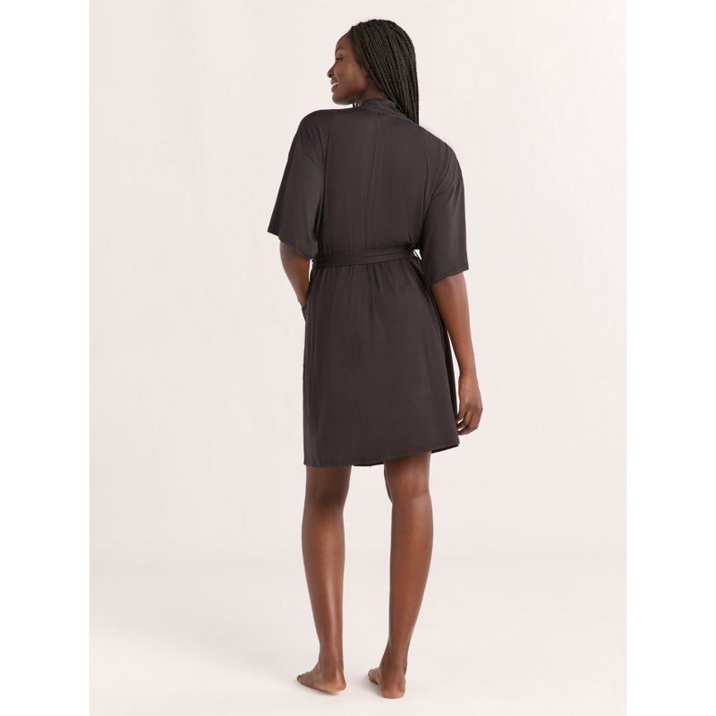 Joyspun Women’s Cami Shorts And Robe Travel Pajama Set 3-Piece Sizes S-3X