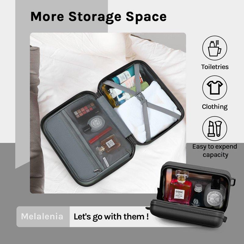 Joyway 5-Piece Luggage Set PP Hardshell Spinner Suitcase With TSA Lock - (Expandable Carry-On 20 Inch) (24 Inch 28 Inch) For School Travel Weekend - Black