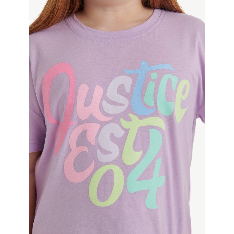 Justice Girls Oversized Graphic Tee Sizes XS-XLP