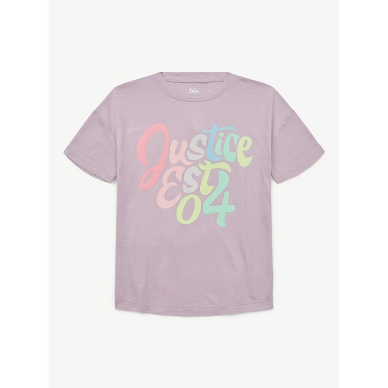 Justice Girls Oversized Graphic Tee Sizes XS-XLP