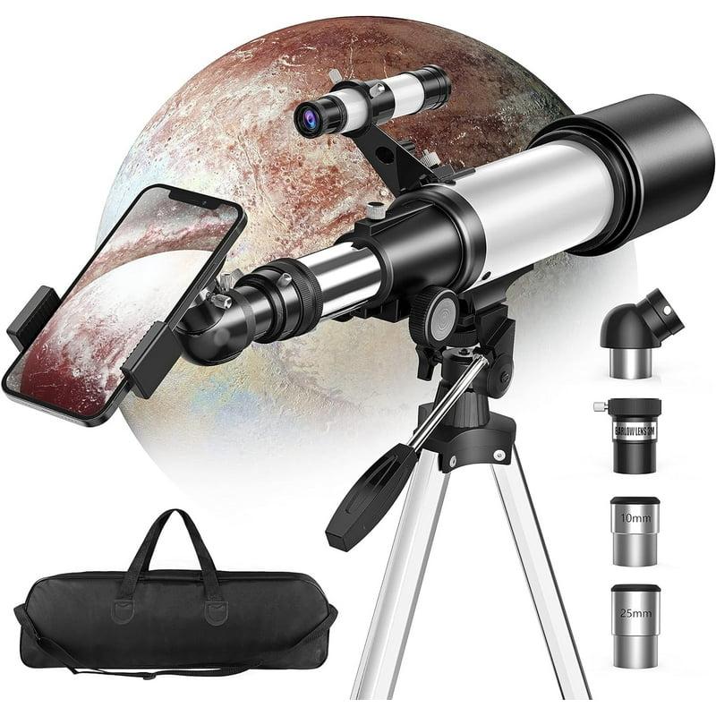 Juyafio Telescope 70mm Aperture Telescopes For Astronomy 16X-120X Magnification Telescopes For Kids Adults Portable Refractor Telescope With Adapter And Tripod