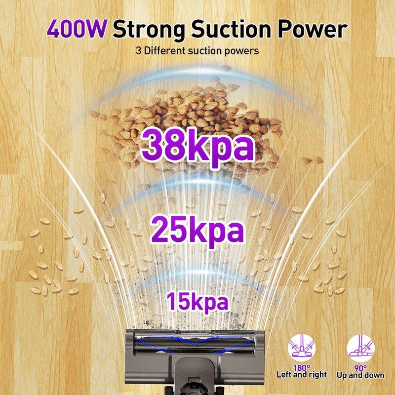 KANFUAQ Cordless Stick Vacuum Cleaner 38KPA 50Mins 2200mAh Lightweight For Home Pet Hair Carpet Hard Floor