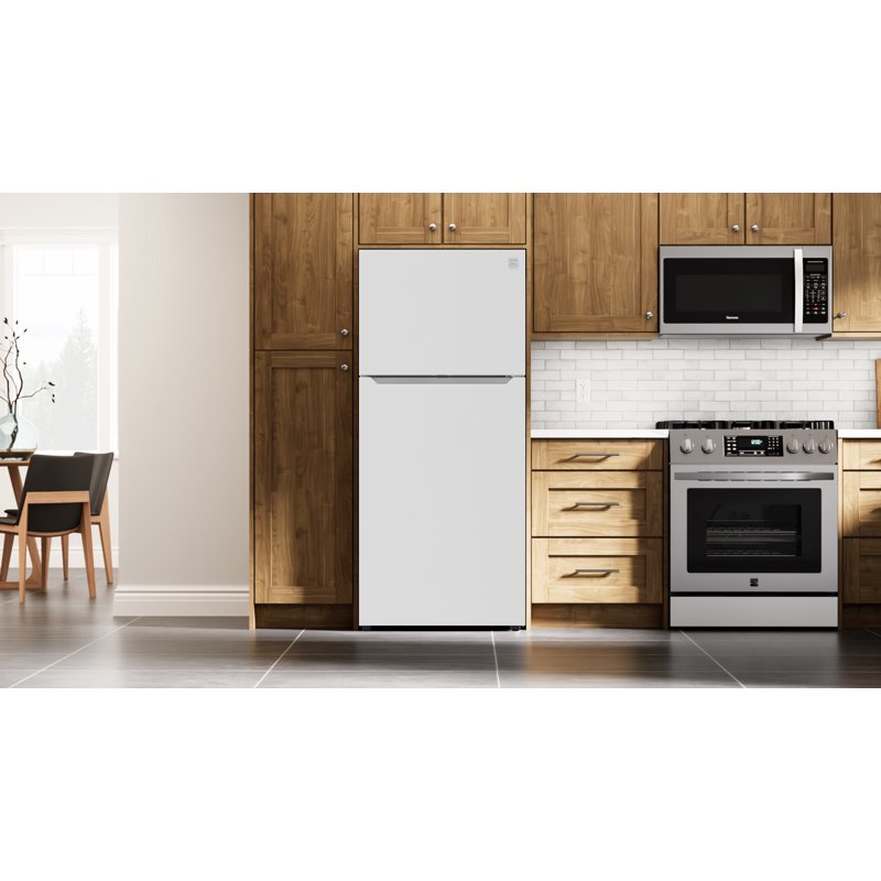 Kenmore 30" 18.1 Cu. Ft. Capacity Standard Refrigerator With Top Freezer Adjustable Shelves White