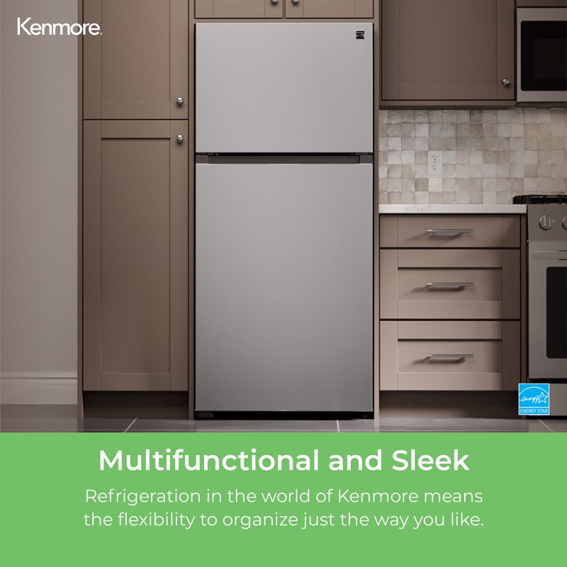 Kenmore 30-inch 18.1 Cu. Ft. Capacity ENERGY STAR® Standard Refrigerator/Freezer Stainless Steel