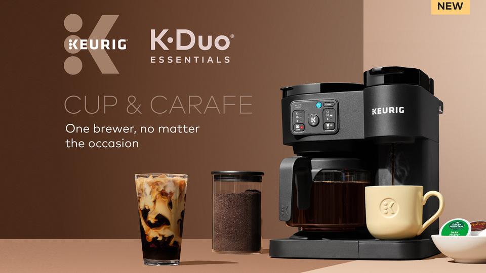 Keurig K-Duo Essentials Hot & Iced Single-Serve K-Cup Pod Coffee Maker & Carafe Black