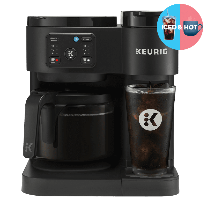 Keurig K-Duo Essentials Hot & Iced Single-Serve K-Cup Pod Coffee Maker & Carafe Black