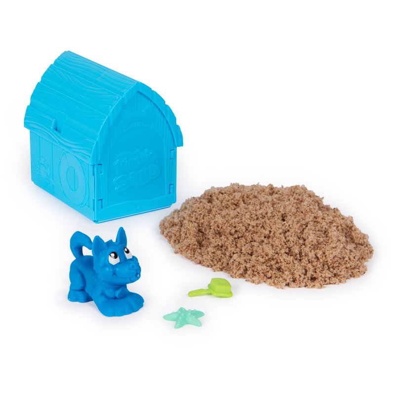 Kinetic Sand Doggie Dig With Surprise Multipurpose Dog Tool 6oz Beach Sand And Play Sand Storage (Styles May Vary) Sensory Toys For Kids