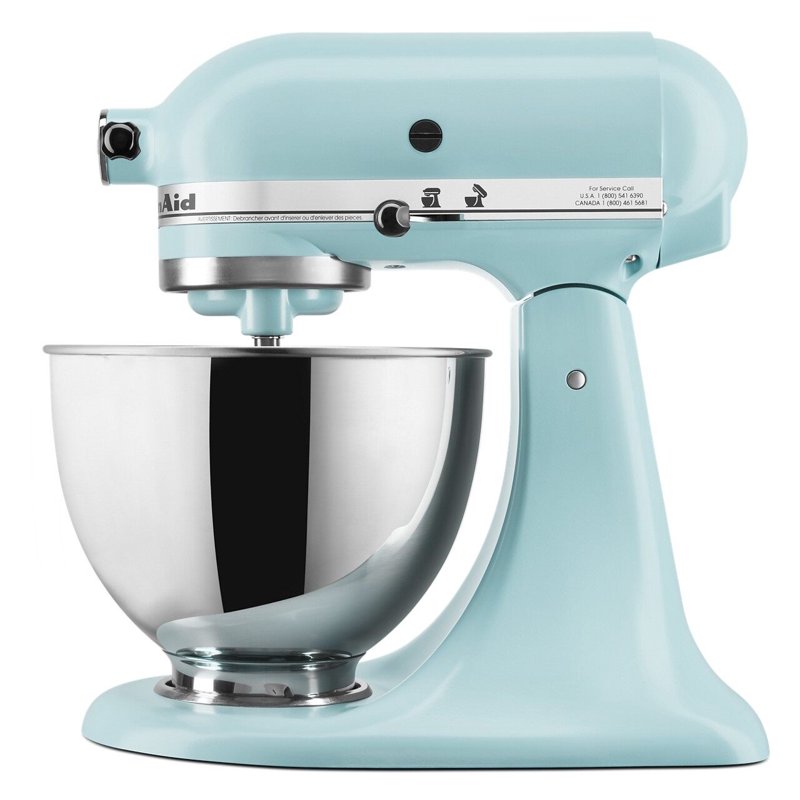 KitchenAid Deluxe Series 4.5 Quart Tilt-Head Stand Mixer With Stainless Bowl Mineral Water Blue KSM97MI