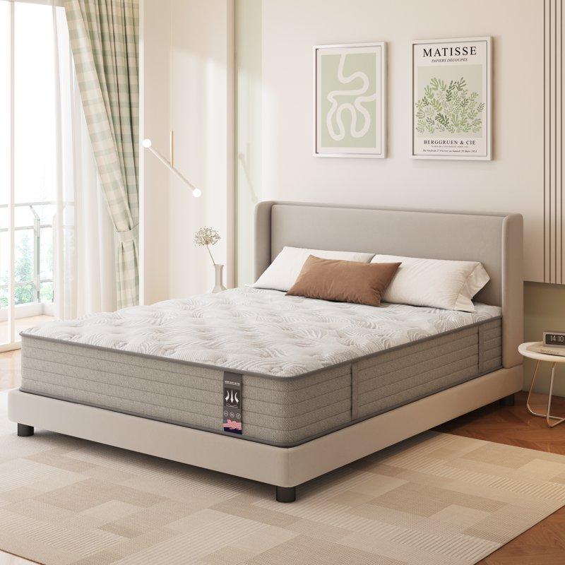 KOW Mattress 12 Inch Full Size Gel Memory Foam Hybrid Mattress In A Box Cozy Sleep