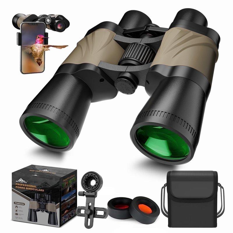 LAKWAR Binoculars for Adults 12x50mm Hunting Binoculars BAK4 Prism Lens HD Binoculars with Low Light Vision for Birds Watching Traveling