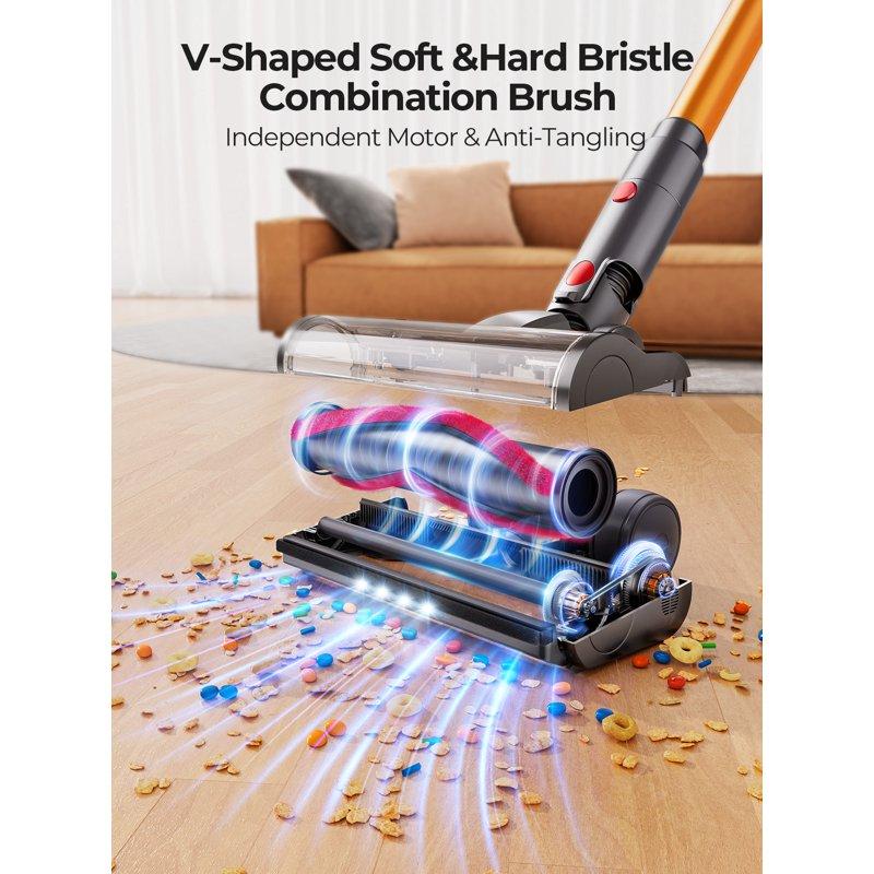 Laresar Cordless Vacuum Real 50kPa Suction 500W Motor 60min Runtime Quiet Premium Build For Pets & Floors