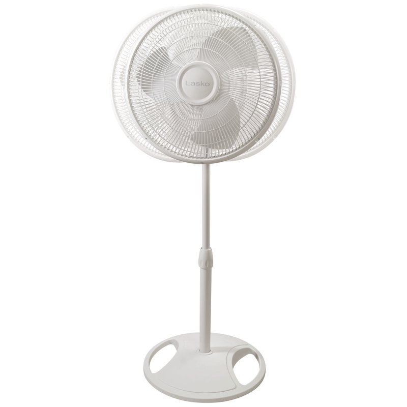 Lasko 16" Oscillating 3-Speed Pedestal Fan White S16200