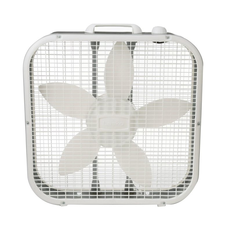 Lasko 20" Classic Box Fan With Weather-Resistant Motor 3 Speeds 22.5" H White B20200 New