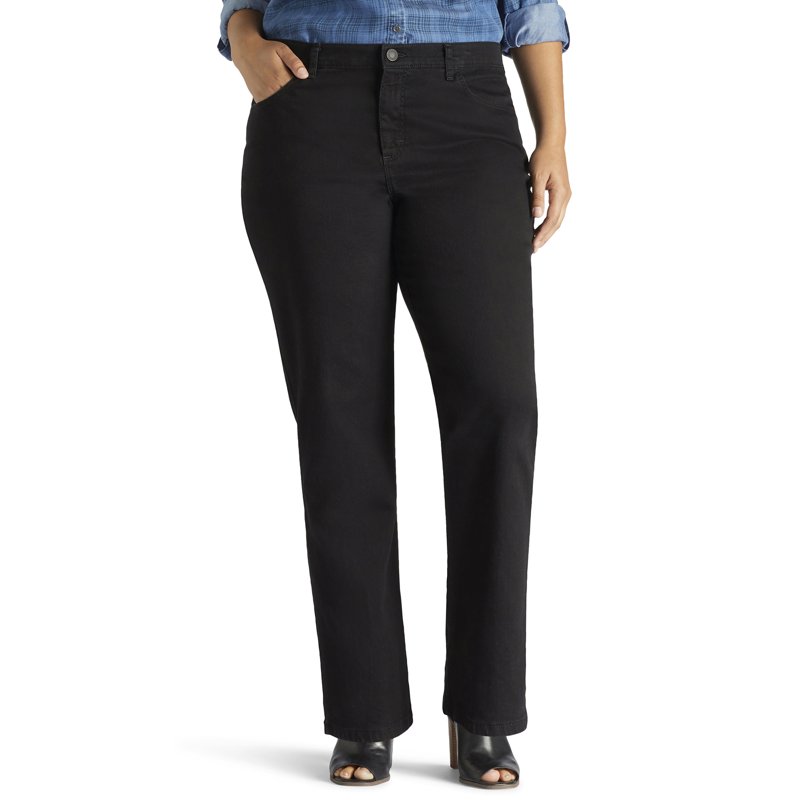 Lee Women's Plus Instantly Slims Relaxed Fit Straight Leg Jean Available In Regular Long Short Inseams