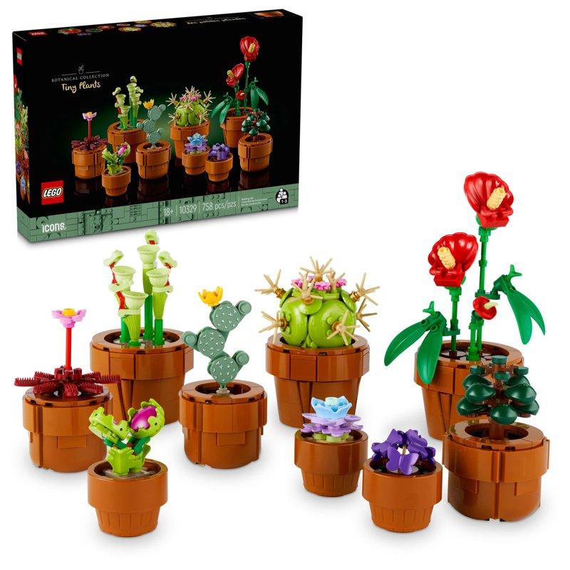 LEGO Botanicals Tiny Plants - Artificial Fake Indoor Plant Building Set for Home Kitchen Desk Decoration Adults Ages 18+ - Gift for Graduation - 10329
