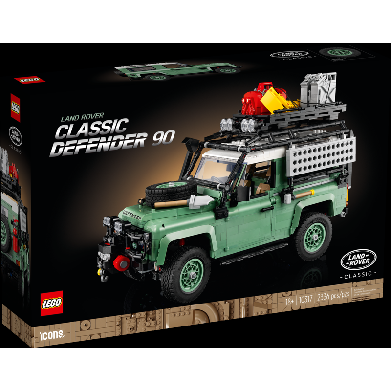 LEGO Icons Land Rover Classic Defender 90 Model Car Building Set Off-Road Icon Makes A Great Gift For Classic Car Lovers 10317