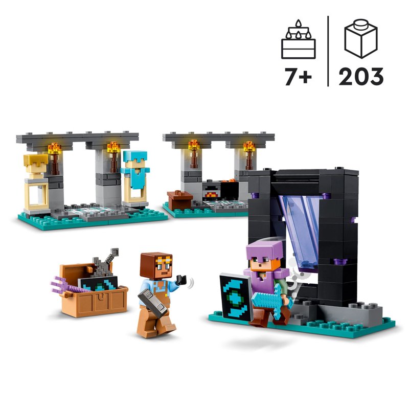 LEGO Minecraft Gift Set - 5 Epic Sets With 15 Characters In 1 Box: Steve’s Desert Expedition The Armory The Nether Lava Battle The Illager Desert Patrol And The Lush Cave Fight - 66805